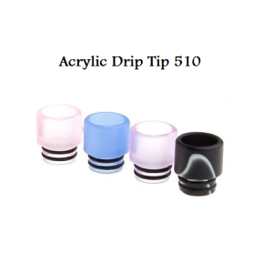 Ακρυλικό Πιπάκι Drip Tip για 510 Clearomizer